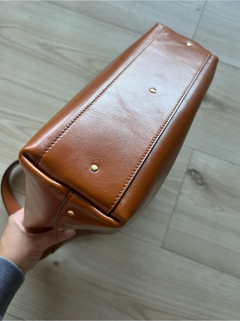 Chloe Marcie Leather Hobo Bag with Gold Accents - Picture 12 of 14